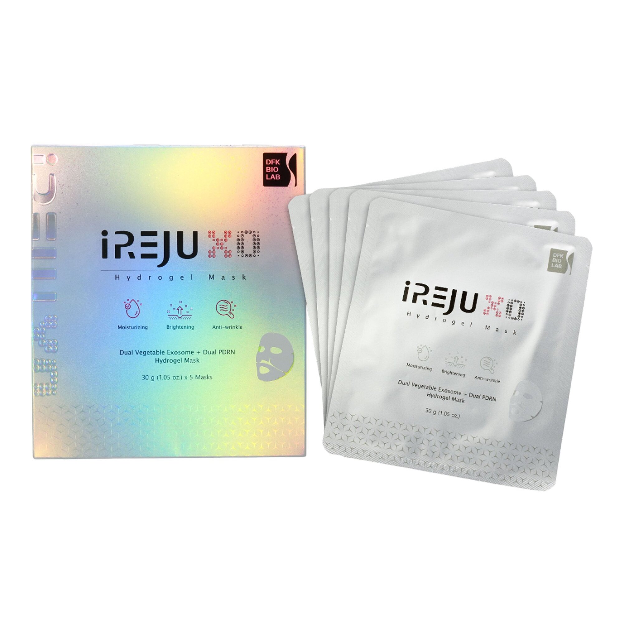 Ревитализирующая гидрогелевая маска с экзосомами и ПДРН iREJU XO5 шт.
